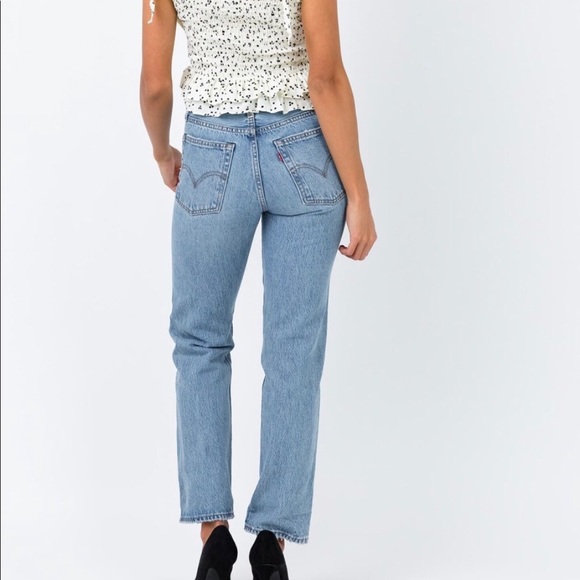 Levi’s Wedgie Straight High Waisted Jeans Cropped - Picture 7 of 8